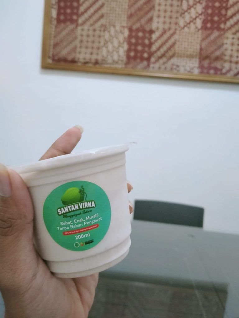 santan kelapa virna. Santan hasil proses pasteurisasi